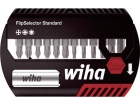 WH39060 Wiha Bitset FlipSelector Standard 25 mm Phillips, Pozidriv, TORX® 13-delig 1/4" met riemclip in blister (39060)