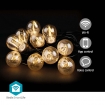 WIFILP01F10 SmartLife Decoratieve LED | Feestverlichting | Wi-Fi | Warm Wit | 10 LED's | 9.00 m | Android™ / IOS | Diameter bulb: 45 mm