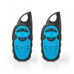 WLTK0300BU Walkie talkie Set | 2 Handsets | Tot 3 km | Frequentiekanalen: 3 | PTT | tot 3 uur | Blauw / Zwart