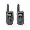 WLTK0800BK Walkie talkie Set | 2 Handsets | Tot 8 km | Frequentiekanalen: 8 | PTT / VOX | tot 2,5 uur | Koptelefoonoutput | Zwart