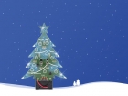 WSSA100B KERSTBOOM - BLAUWE LEDs - AAN/UIT-SCHAKELAAR