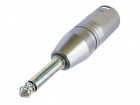 COTP15942BK XLR-Adapter | XLR 3-Pins Male | 6,35 mm Male | Vernikkeld | Recht | Metaal | 1 Stuks