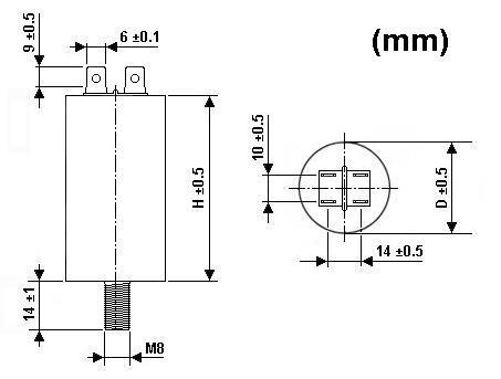 AANLOOPCONDENSATOR 50µF/450V