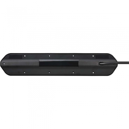 Estilo hoekaansluitdoosstrook met USB laadfunctie 6-weg 4x beschermend contactdoos & 2x Euro zilver/zwart