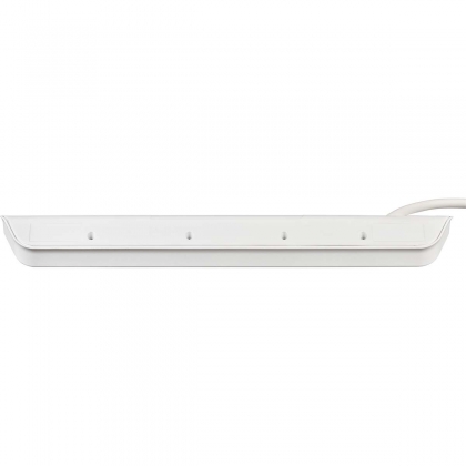 Estilo 6-voudige hoek-stopcontactstrip met hoogwaardig RVS-oppervlak voor keuken en kantoor (bureaucontactdoos met 4x veiligheidscontactdozen, 2x Euro-stopcontacten, incl. USB-oplaadfunctie) zilver/wit TYPE F