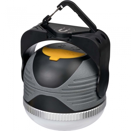 Oplaadbare LED Buitenlamp OLI 310 AB met Bluetooth®-luidspreker (Campinglamp met magneet en haak / Caravan Lamp voor buiten met luidspreker 1x 3W, oplaadbaar en incl. USB powerbank)