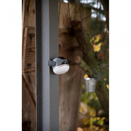 Oplaadbare LED Buitenlamp OLI 310 AB met Bluetooth®-luidspreker (Campinglamp met magneet en haak / Caravan Lamp voor buiten met luidspreker 1x 3W, oplaadbaar en incl. USB powerbank)