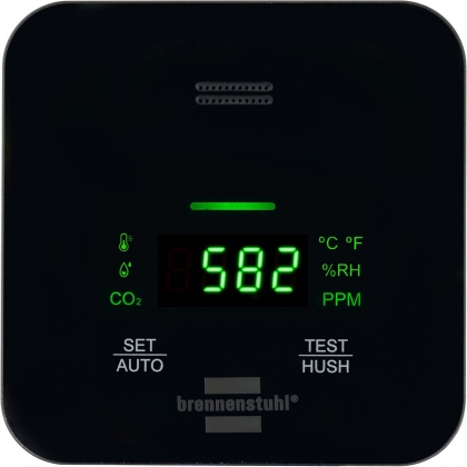 CO2-meter C2M L 4050 / CO2-verkeerslicht voor het bewaken van de luchtkwaliteit (met display en akoestisch signaal, met geïntegreerde batterij, tot 12 uur gebruik)