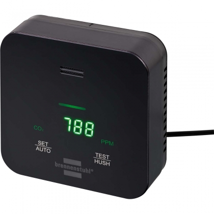 CO2-meter C2M L 4050 / CO2-verkeerslicht voor het bewaken van de luchtkwaliteit (met display en akoestisch signaal, met geïntegreerde batterij, tot 12 uur gebruik)