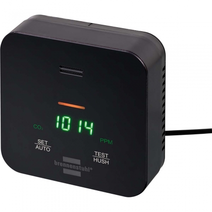 CO2-meter C2M L 4050 / CO2-verkeerslicht voor het bewaken van de luchtkwaliteit (met display en akoestisch signaal, met geïntegreerde batterij, tot 12 uur gebruik)
