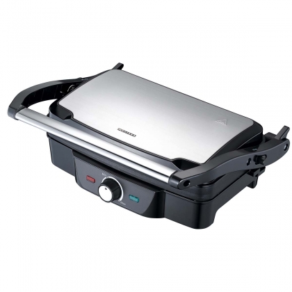 Panini / Tafelgrill 1600W Zwart / Roestvrijstalen bovenbehuizing