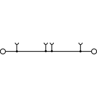 Weidmüller Terminal Block, Verbindingsrijgklem, 2 Polen, 125A, 35mm², Blauw