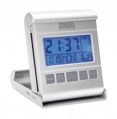 Reiswekker Digitaal Zilver