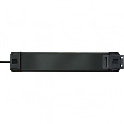 Premium-Line Stekkerdoos OSB 6-voudig zwart 3m