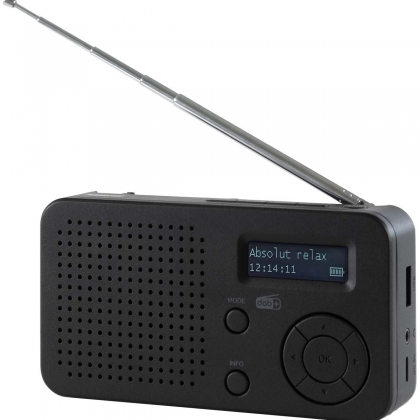 DABMAN 17 draagbare DAB+/FM-radio met Bluetooth zwart
