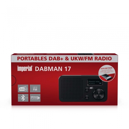 DABMAN 17 draagbare DAB+/FM-radio met Bluetooth zwart