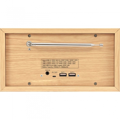 DABMAN 30 Mobiele DAB+ / FM-radio Hout