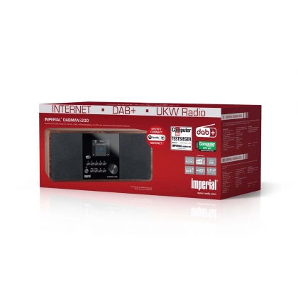 DABMAN i200 Multifunctionele Stereo Radio DAB+ / FM / Internet Houtlook