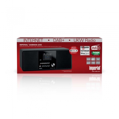 DABMAN i200 Multifunctionele Stereo Radio DAB+ / FM / Internet Zwart