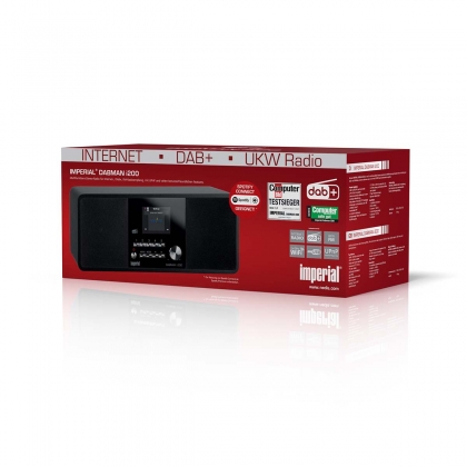DABMAN i200 Multifunctionele Stereo Radio DAB+ / FM / Internet Zwart