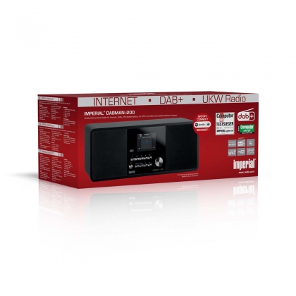 DABMAN i200 Multifunctionele Stereo Radio DAB+ / FM / Internet Zwart