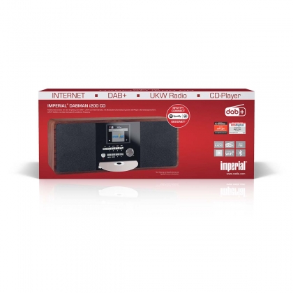 DABMAN i200 CD Multifunctionele radio DAB+ / FM / Internet / Bluetooth Houtlook