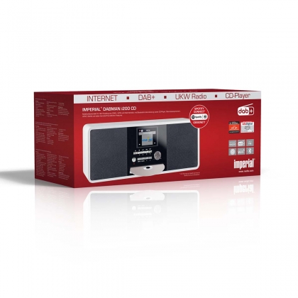 DABMAN i200 CD Multifunctionele radio DAB+ / FM / Internet / Bluetooth Wit