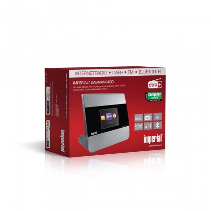 DABMAN i400 Compact Hybride Radio DAB+ / FM / Internet / Bluetooth Zilver