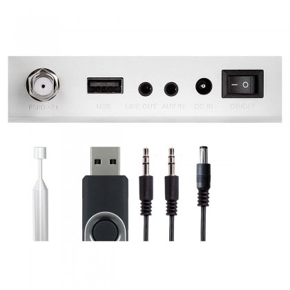 DABMAN i460 multifunctionele radio wit-zilver