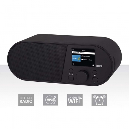 i105 Wi-Fi internetradio met 2,4 inch kleurenscherm, zwart
