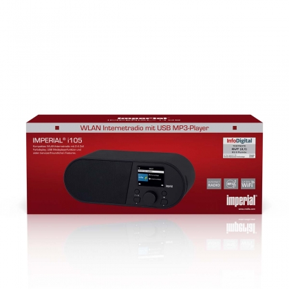 i105 Wi-Fi internetradio met 2,4 inch kleurenscherm, zwart