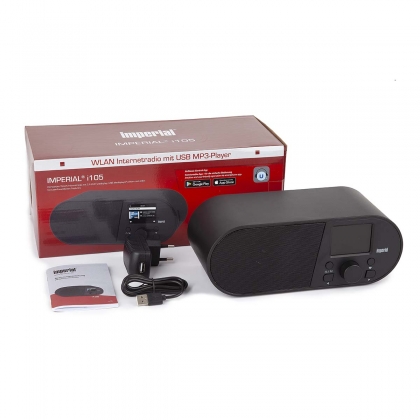 i105 Wi-Fi internetradio met 2,4 inch kleurenscherm, zwart