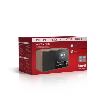 i110 Wi-Fi internetradio met mediaspeler Functie Houtlook