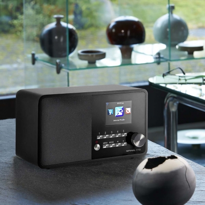i110 Wi-Fi internetradio met mediaspeler Zwart