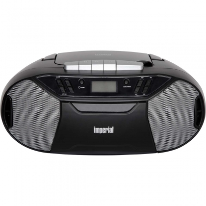 PBB 1 Compacte draagbare boombox met CD-speler, cassettedeck en FM-radio