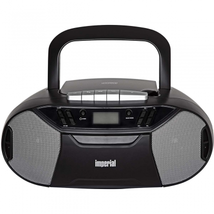 PBB 1 Compacte draagbare boombox met CD-speler, cassettedeck en FM-radio