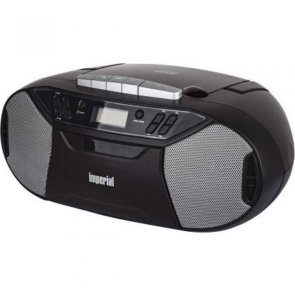 PBB 1 Compacte draagbare boombox met CD-speler, cassettedeck en FM-radio