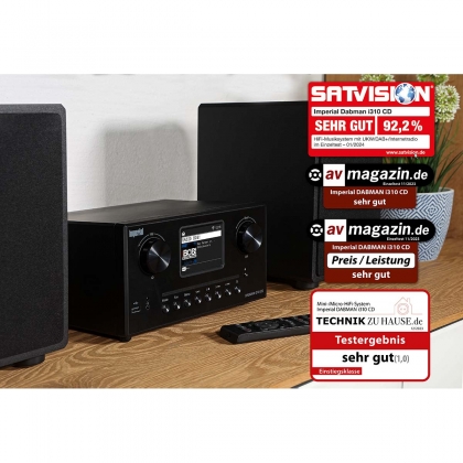 DABMAN i310 CD Hybride micro Hifi Systeem DAB+ / FM / Internet / Bluetooth Zwart