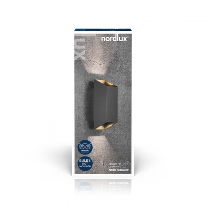 Nico Square 22 Wandlamp Zwart