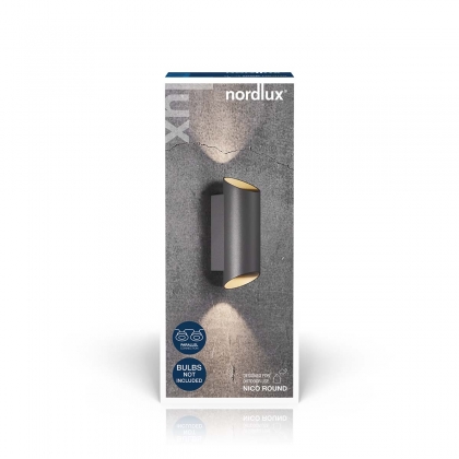 Nico Ronde 22 Wandlamp Zwart
