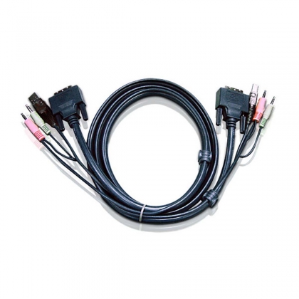 5M USB DVI-D Dubbelvoudige Link KVM Kabel