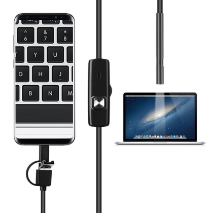 3 in 1 Android HD Endoscope / inspectiecamera IP67 Waterproof USB-C / Micro USB / USB