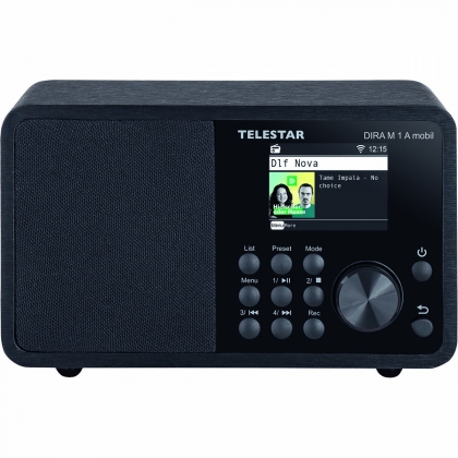 DIRA M 1 A Mobile EWF Batterijbediende Multifunctionele Mono Radio DAB+ / FM / Internet / Bluetooth Zwart