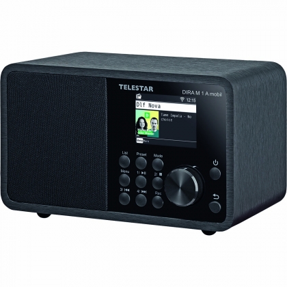 DIRA M 1 A Mobile EWF Batterijbediende Multifunctionele Mono Radio DAB+ / FM / Internet / Bluetooth Zwart