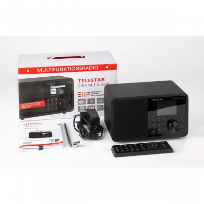 DIRA M 1 A Mobile EWF Batterijbediende Multifunctionele Mono Radio DAB+ / FM / Internet / Bluetooth Zwart
