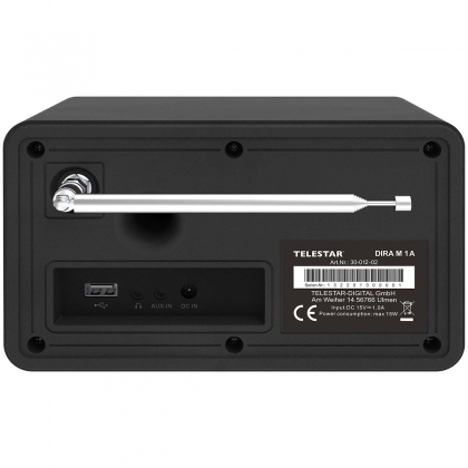 DIRA M 1 A EWF Compacte Multifunctionele Mono Radio Zwart