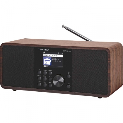 DIRA S 24i Multifunctionele Stereo Radio DAB+ / FM / Internet / Bluetooth Hout