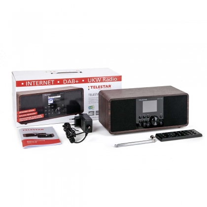 DIRA S 24i Multifunctionele Stereo Radio DAB+ / FM / Internet / Bluetooth Hout