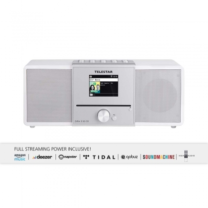 DIRA S32i CD EWF Multifunctionele Stereo Radio met CD-speler DAB+ / FM / Internet / Bluetooth Wit