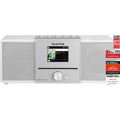 DIRA S32i CD EWF Multifunctionele Stereo Radio met CD-speler DAB+ / FM / Internet / Bluetooth Wit